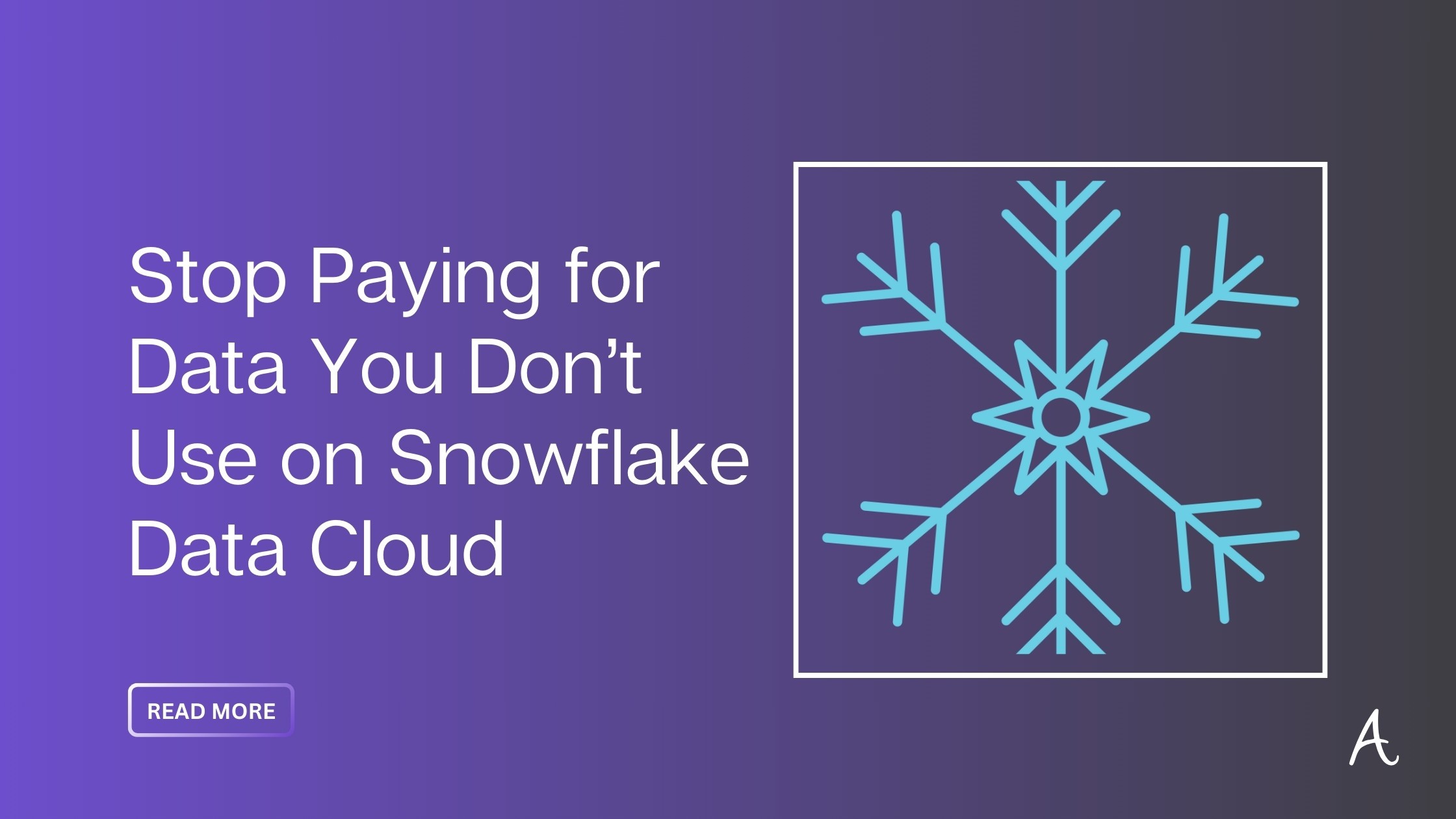 Stop Paying for Data You Don’t Use on Your Snowflake Data Cloud