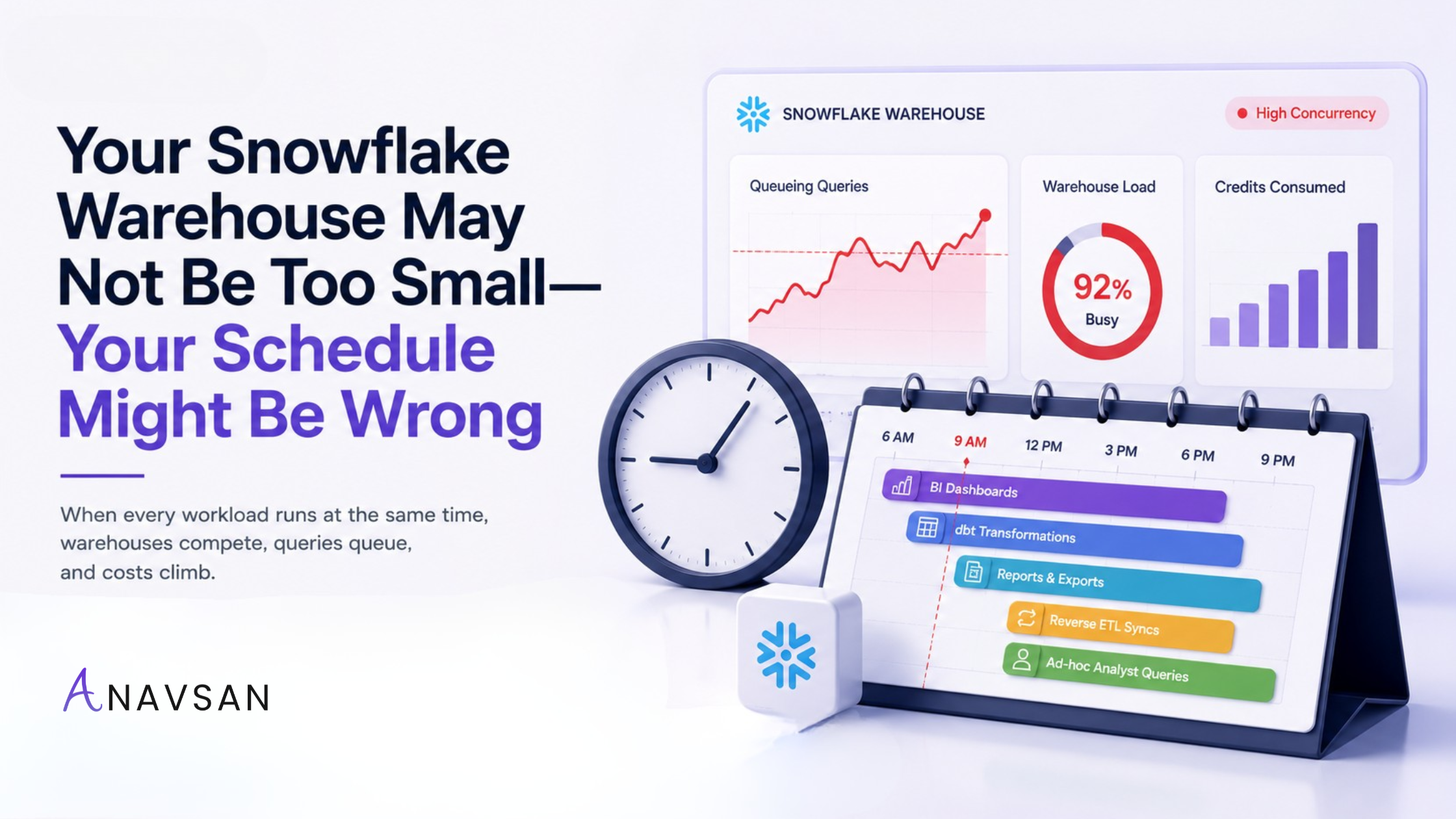 Your Snowflake Warehouse May Not Be Too Small—Your Workload Schedule Might Be Wrong