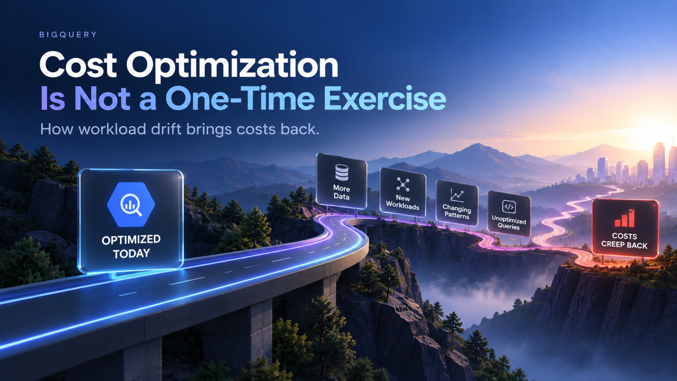 BigQuery cost optimization is not a one-time exercise: workload drift brings costs back